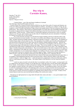 Day trip to Carstairs Kames.