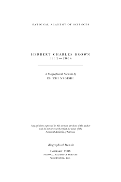 Herbert Charles Brown - National Academy of Sciences
