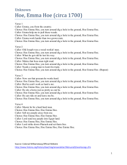 Hoe, Emma Hoe (circa 1700) - UT College of Liberal Arts