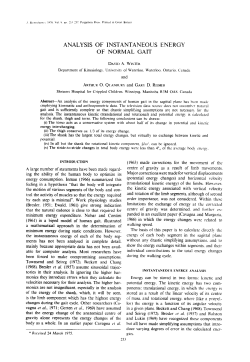 ANALYSIS OF INSTANTANEOUS ENERGY OF NORMAL GAIT