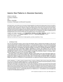 Islamic Star Patterns in Absolute Geometry - GRAIL