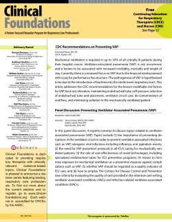 VAP - Clinical Foundations