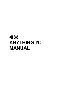 4I38 ANYTHING I/O MANUAL