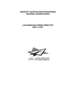 mrb - aircraft certification procedures material review board