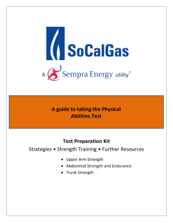 A guide to taking the Physical Abilities Test