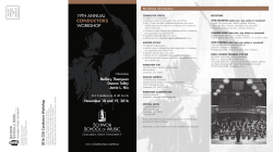 2016 Conductors Workshop Brochure