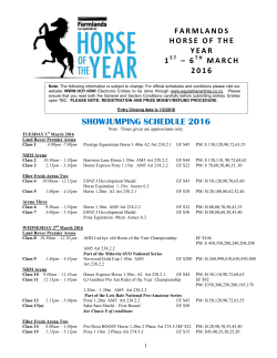 Show Jumping - Horse of the year