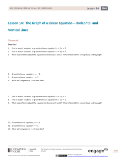 Lesson 14: The Graph of a Linear Equation—Horizontal