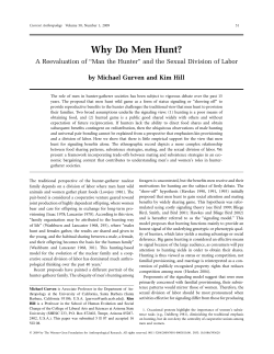 Why Do Men Hunt? - UCSB Anthropology