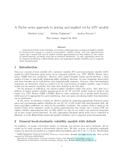 A Taylor series approach to pricing and implied volatility for local