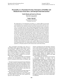 Personality as a Dynamical System: Emergence of Stability and