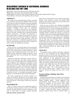 Developemnt Overview of Gothermal Resources in Kilauea East rift