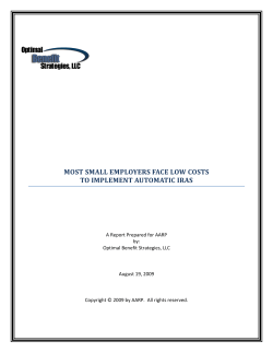 Most Small Employers Face Low Costs to Implement