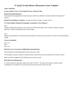 4th grade Nevada History Discussion Lesson Template