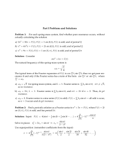 Problem Set Part I Solutions