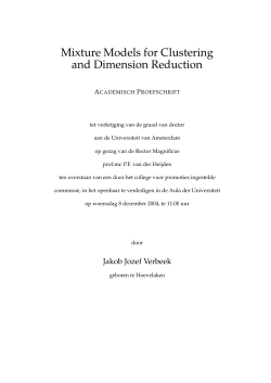 Mixture Models for Dimension Reduction