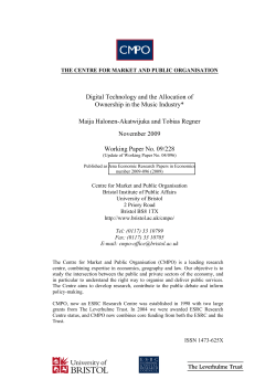 Digital Technology and Allocation of Ownership in the Music Industry