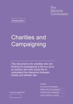 Charities and campaigning