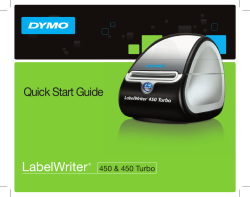 LabelWriter 450 Quick Start Guide