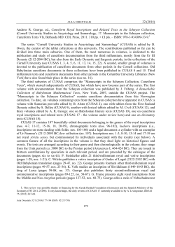 Review of Cuneiform Royal Inscriptions and Related Texts in the