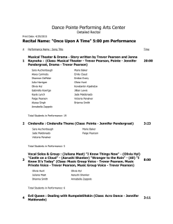 Detailed Recital: "Once Upon A Time"