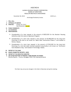 agenda - Alaska Housing Finance Corporation