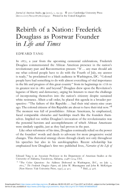 Rebirth of a Nation: Frederick Douglass as