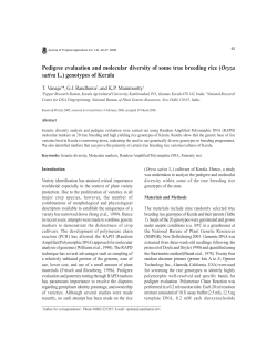 Pedigree evaluation and molecular diversity of some true breeding