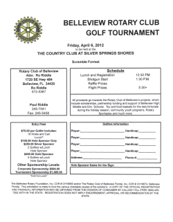 BELLEVIEW ROTARY CLUB GOLF TOURNAMENT