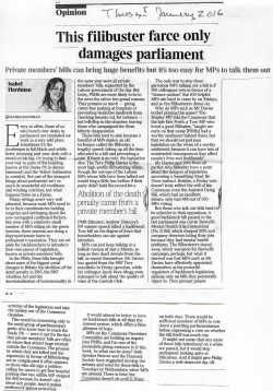 This filibuster farce only damages parliament