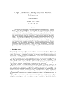 Graph Construction Through Laplacian Function