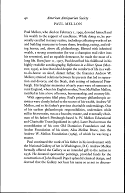 paul mellon - American Antiquarian Society