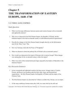 Chapter 5 THE TRANSFORMATION OF EASTERN EUROPE, 1648