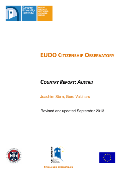 EUDO Citizenship Observatory Country Report Austria 2013