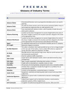 Glossary of Industry Terms