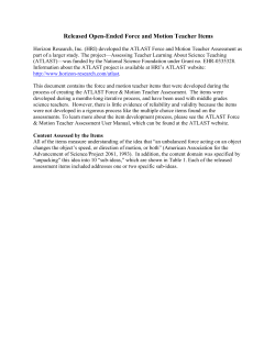 Force and Motion - Horizon Research, Inc.