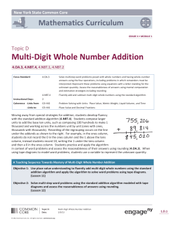 Multi-Digit Whole Number Addition - The Syracuse City School District