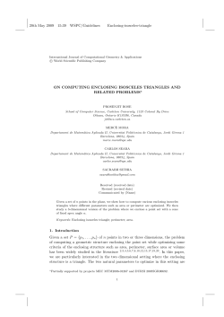 On computing enclosing isosceles triangles and related