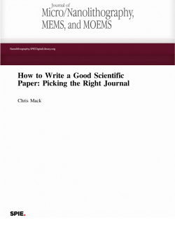 Picking the Right Journal - Chris Mack, Gentleman Scientist