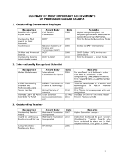 Curriculum Vitae - University of the Philippines Diliman
