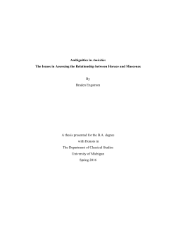 Ambiguities in Amicitia: The Issues in Assessing the