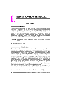 INCOME POLARIZATION IN ROMANIA