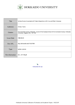 Surface Erosion Associated with Tephra Deposition on Mt. Usu and
