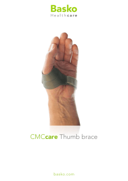 CMCcare Thumb Brace Brochure AML April 2016