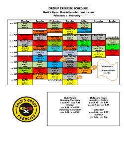 group exercise schedule