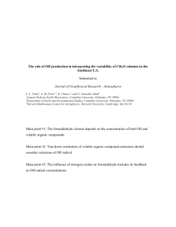 The role of OH production in interpreting the variability of CH2O