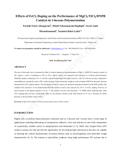 Effects of FeCl3 Doping on the Performance of MgCl2/TiCl4/DNPB