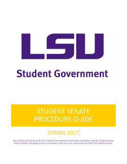 Guide To Senate - Louisiana State University