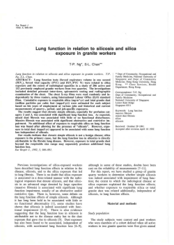 Lung function in relation to silicosis and silica exposure in granite