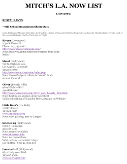 MITCH`S L.A. NOW LIST